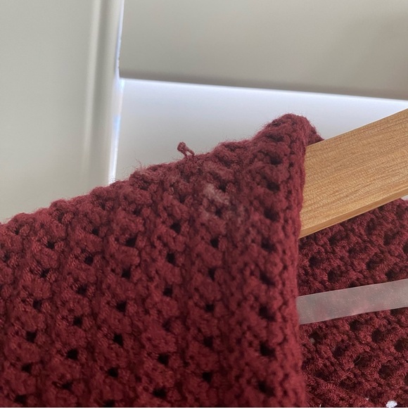 Future Collective XXL Rugby Striped Burgundy and Cream Sweater Mini Dress - Picture 5 of 11